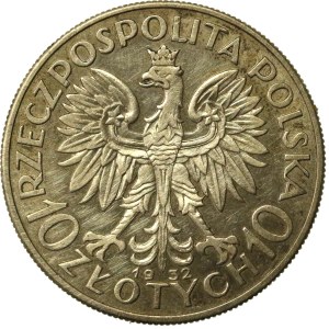 II RP, 10 złotych 1932 Głowa Kobiety b.z. (381)