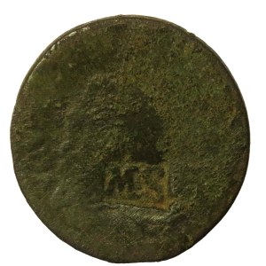Majetkový žetón – August III. Sas, gros – kontrznačka MS (387)