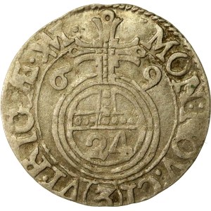 Charles XI, One-and-a-half-raks, 1669, Riga. Rare (471)
