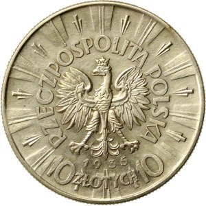 Second Polish Republic, 10 zlotych, 1935, Piłsudski (862)