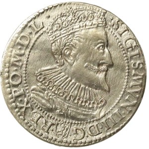 Sigismund III Vasa, Six-real coin, 1596, Malbork (866)