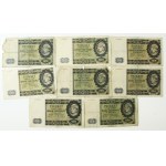 GG, set of 500 zlotych from 1940. Total: 20 pieces. (990)