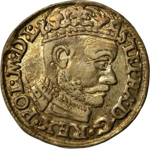 Stefan Batory, Trojak 1584, Olkusz. Annata rara (1039)