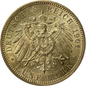 Germany, Prussia, 5 marks, 1901, 200th anniversary of the Kingdom of Prussia (1064)