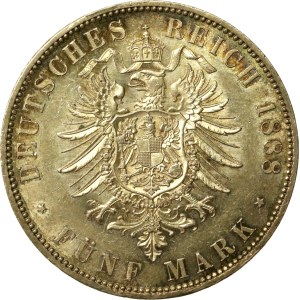 Niemcy, Prusy, Fryderyk III, 5 marek 1888 (1065)