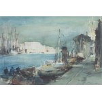 Marian Mokwa (1889, Malary – 1987, Sopot), Fishing Port in Gdynia, ca. 1957