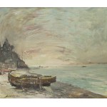 Marian Mokwa (1889, Malary – 1987, Sopot), Boats on the Shore