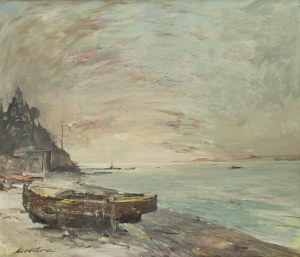Marian Mokwa (1889 Malary - 1987 Sopot), Łodzie na brzegu