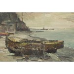 Marian Mokwa (1889, Malary - 1987, Sopot), Des bateaux sur le rivage