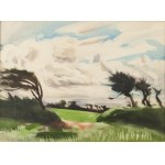 Michał Lester Leszczyński (1906, Dolina (Austria-Hungary) – 1972, Montego Bay (Jamaica)), Landscape on a Windy Day, 1944