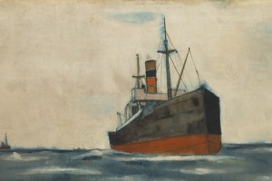 Jerzy Nowosielski (1923 Kraków - 2011 Kraków), Okręt na morzu, 1947
