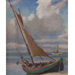 Stanisław Żurawski (1889, Krosno – 1976, Kraków), Boats on the Coast