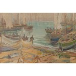 Franciszek Wójcik (1903, Wojciechowo – 1984, Zakopane), "Fishing Port in Gdynia," 1956