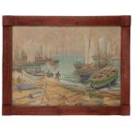 Franciszek Wójcik (1903, Wojciechowo – 1984, Zakopane), "Fishing Port in Gdynia," 1956
