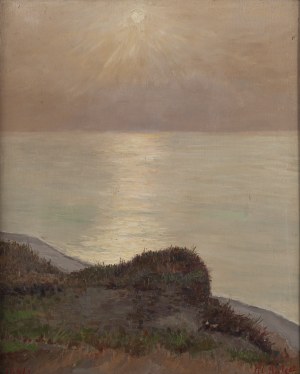 Włodzimierz Nałęcz (1865 Kijów - 1946 Jeruzal k. Skierniewic), Pejzaż nadmorski (Zmierzch), 1931