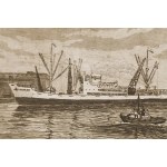 Stanisław Rolicz (1913, Manchuria – 1997, Sopot), The General Bem Ship in Gdynia, 1959