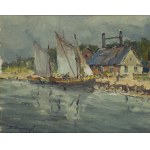 Eugeniusz Dzierżencki (1905, Warsaw – 1990, Sopot), A Village on the Shore