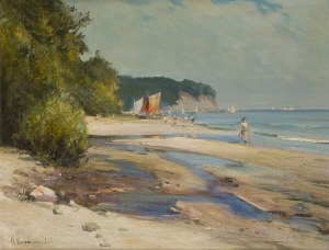 Henryk Baranowski (1932 Starogard Gdański - 2005 Starogard Gdański), Widok na plażę w Orłowie