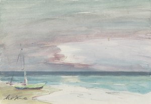 Marian Mokwa (1889 Malary - 1987 Sopot), Pejzaż z Mierzei Kurońskiej