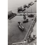 Edmund Zdanowski (1905, Vilnius - 1984, Gdynia), Port de pêche avec des bateaux, 1947