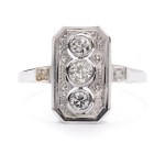 Art Deco-style ring from the second half of the 20th century