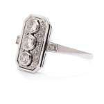 Art Deco-style ring from the second half of the 20th century