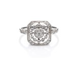 Diamond ring, late 20th century, Warsaw