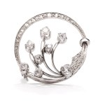 Diamond brooch, second half of the 20th century