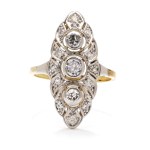 Art Deco marquise ring from the 1930s
