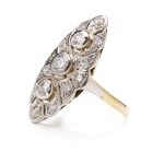 Art Deco marquise ring from the 1930s