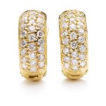 Diamond earrings from the second half of the 20th century