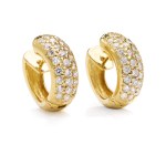 Diamond earrings from the second half of the 20th century