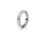 Diamond wedding band, late 20th century