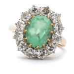 Ring with an emerald and diamonds, 1911, Sweden