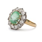 Ring with an emerald and diamonds, 1911, Sweden