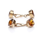 Cufflinks with quartz stones, 19th/20th century, Vienna