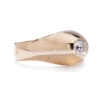 Diamond signet ring, second half of the 20th century, Warsaw