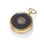 Pocket watch with black enamel, second half of the 19th century