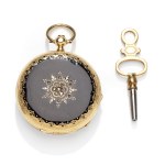 Pocket watch with black enamel, second half of the 19th century