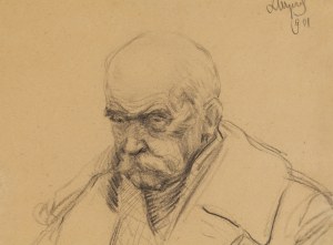 Leon Wyczółkowski (1852 Huta Miastkowska - 1936 Warszawa), Portret mężczyzny, 1901