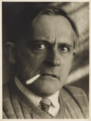 Stanisław Ignacy Witkiewicz \ Witkacy (1885 Warszawa - 1939 Jeziory na Polesiu), Autoportret z papierosem, lata 30. XX w.