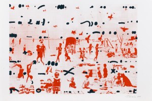 Jan Tarasin (1926 Kalisz - 2009 Warszawa), Bez tytułu (Na plaży), 1990