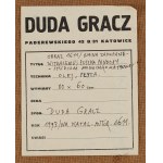 Jerzy Duda-Gracz (1941 Częstochowa - 2004 Łagów), Witkacemu; puszka Pandory - studium monochromatyczne, 1993