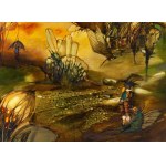 Tomasz Sętowski (b. 1961, Częstochowa), A Fairy-Tale Scene with Insects and Figures, ca. 1991