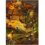 Tomasz Sętowski (b. 1961, Częstochowa), A Fairy-Tale Scene with Insects and Figures, ca. 1991