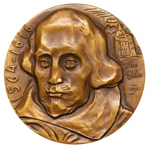 Związek Radziecki, medal stołowy, rok 1966, 400. rocznica urodzin Williama Szekspira