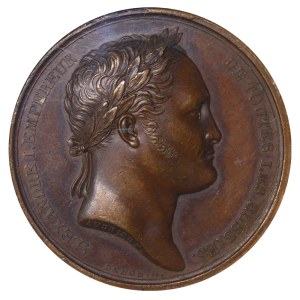 Francja, medal, rok 1814, wizyta cesarza Aleksandra I w Paryżu w 1814 roku, NGC, AU 55 BN