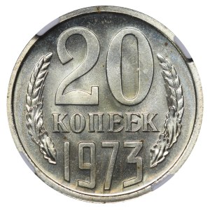 Soviet Union, 20 Kopecks, 1973 year, NGC, PL 64