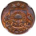 Latvia, 1 Santims, 1926 year, NGC, MS 64 BN