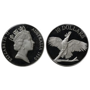 Australia, 10 Dollars, 1990 year, Cockatoo